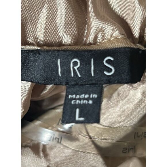 Iris Gold Iridescent Hi Low Baby Doll Maxi Dress Sz L Y2K Fairy Formal. Aa - Picture 8 of 10